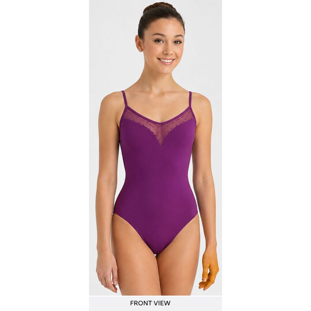 Capezio Plum Leotard "Spot On" Collection (Teen Size) Adult XS